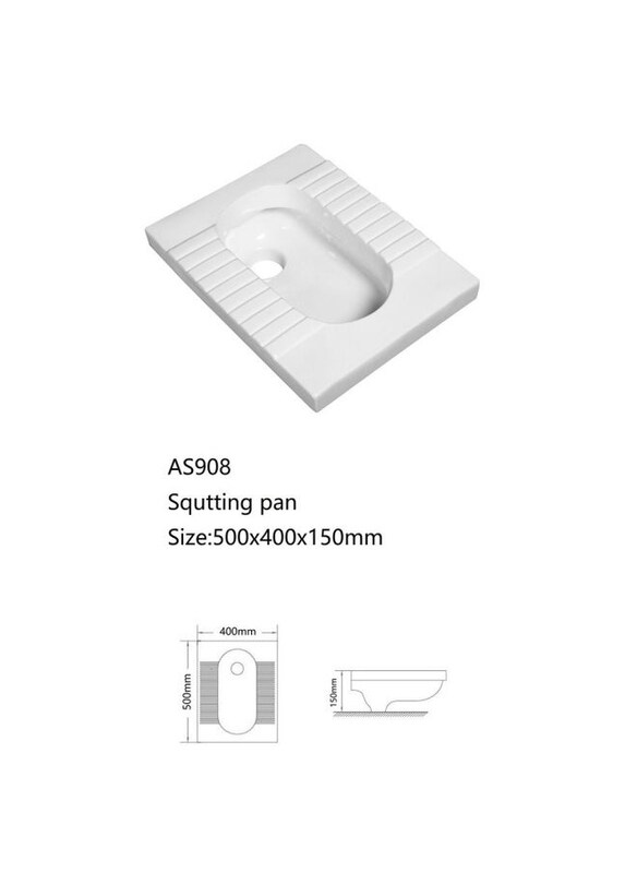 

Danube Home Asian Wc Slim Bathroom Fixtures, White