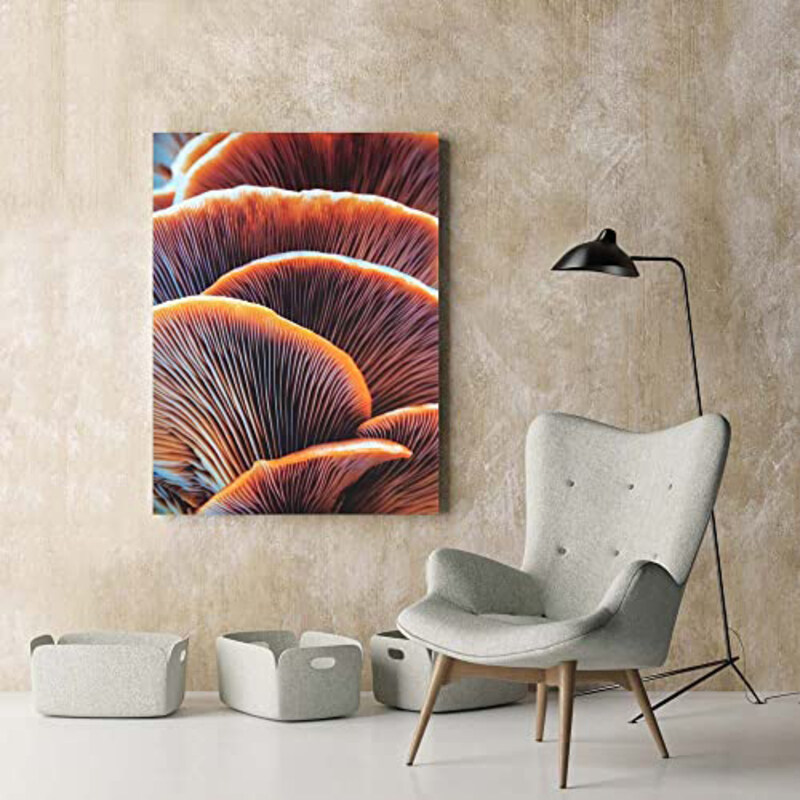 

Danube Home Lorena Golden Mushrooms Canvas Frame, Gold