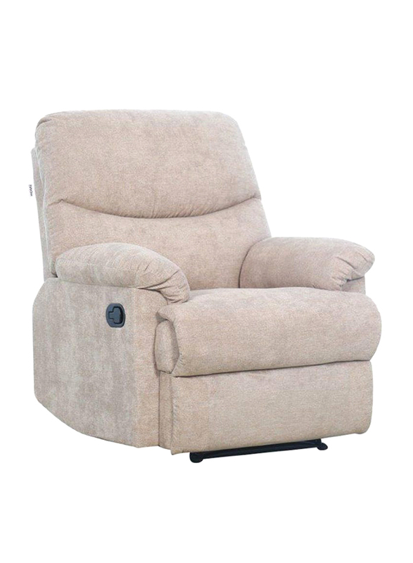 Danube Home Baltimore 1 Seater Fabric Motion Recliner, Light Brown
