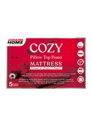 Danube Home Cozy Pillow Top Foam Mattress Spine Balance For Pressure Relief, Multicolour