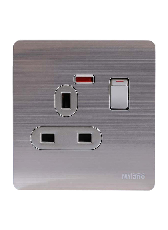 Danube Home Milano 13A Socket with Neon Gd, Gold
