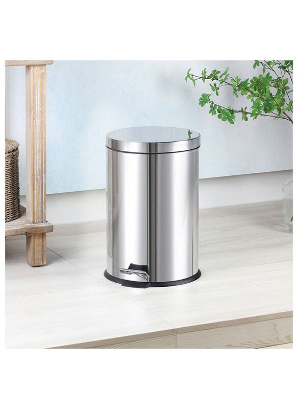 

Falcon 12L Stainless Steel Dustbin, Silver