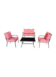 Danube Home 4-Seater Sofa Set, Red