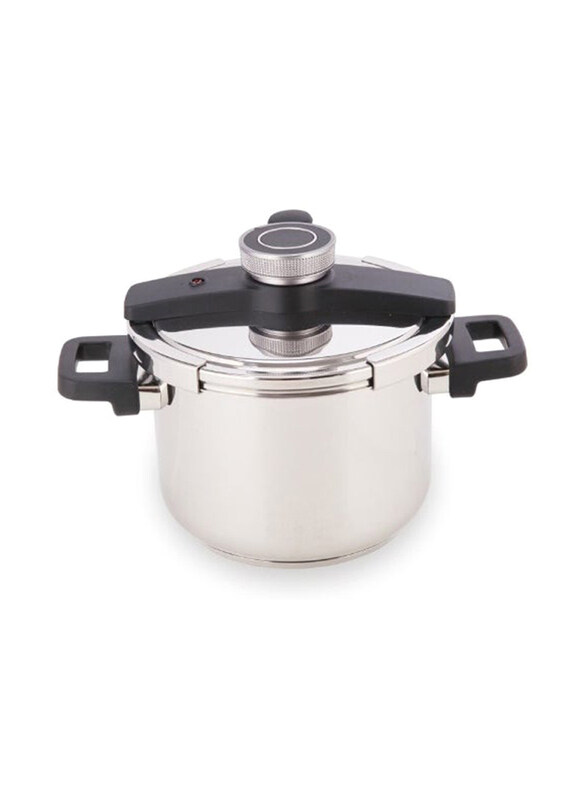 

Danube Home 5 Ltr Chef's Delight Stainless Steel Pressure Cooker, Silver