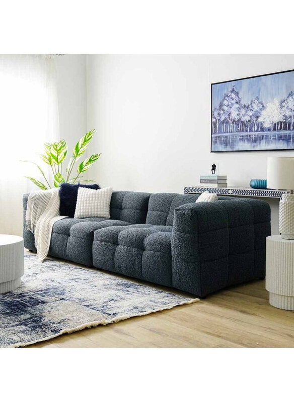 

Danube Home Hazzle 4-Seater Fabric Sofa, Blue