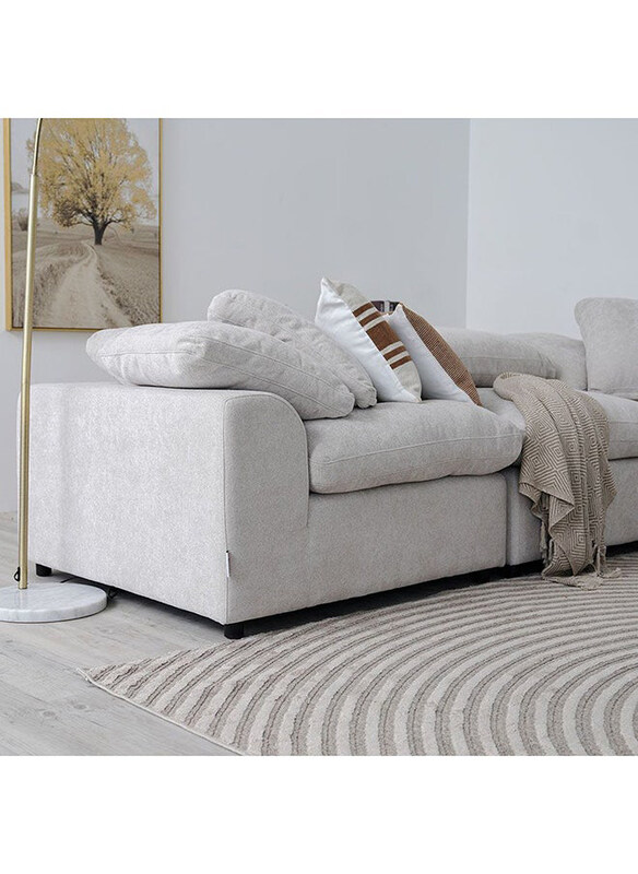 

Danube Home Laxus Ottoman Single Chair Or Footrest Pouf, Ivory