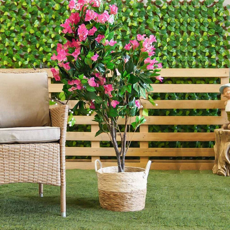 

Danube Home Artificial Bougainvillea With White Pot, 150cm, Green