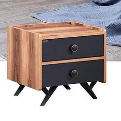 Danube Home Piedra Night Stand, Maple/Blue