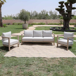 Danube Home Pedro 5-Seater Outdoor Sofa Set, 4 Pieces, Grey
