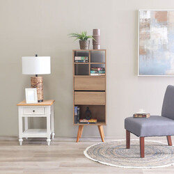Danube Home Monte Multiple Layer Modular Book Shelf Cabinet, Almond