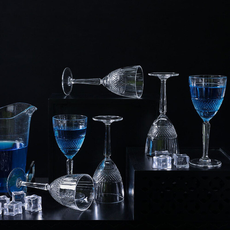 

Danube Home 230ml 6-Piece Rcr Brillante Goblet Crystal Glass Set, White