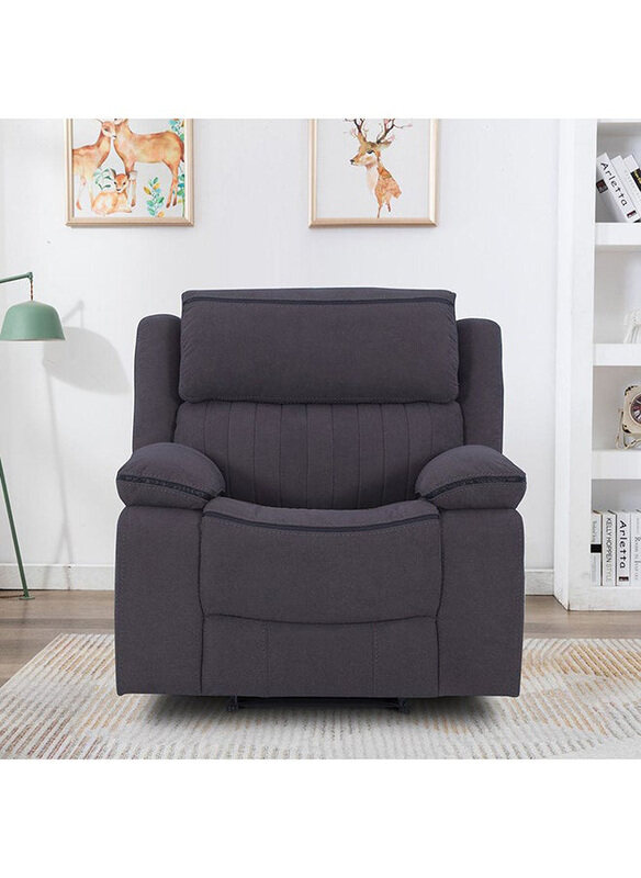 

Danube Home Illumi 1 Seater Motion Recliner Chair, Modern Design One Seat Relaxing Sofa Comfortable Living Room Furniture, 101 x 100 x 101cm, Grey