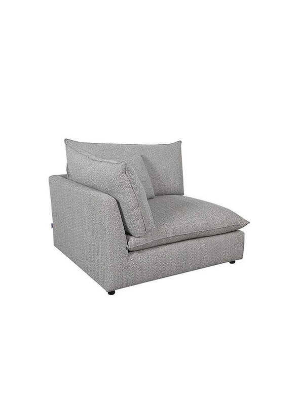 

Danube Home Napoleon Corner Fabric Modular Accent Chair, Grey