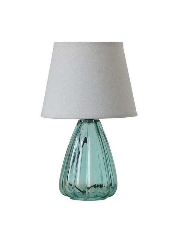 

Danube Home Bella Glass Table Lamp, 20 x 20 x 32.5cm, Blue