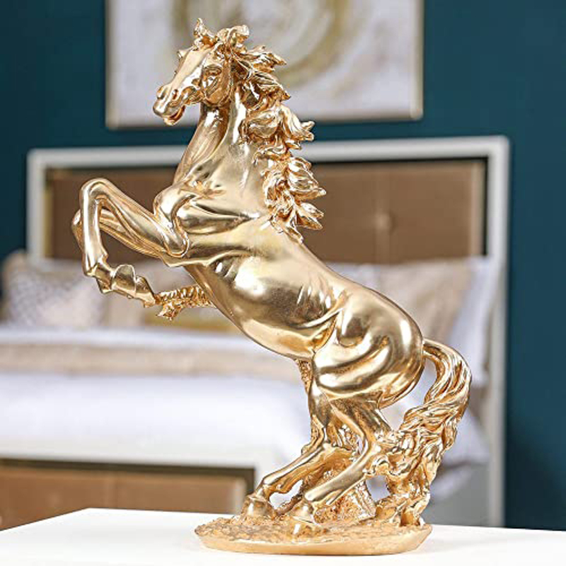 Danube Home Lori Running Horse Figurine, Gold