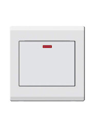 Danube Home Milano 45A Dp Switch With Neon Switch, Metallic Plate White