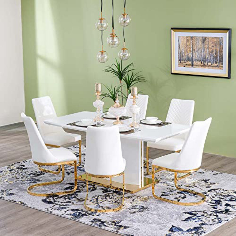

Danube Home Annaliza 1+6 Dining Set, White