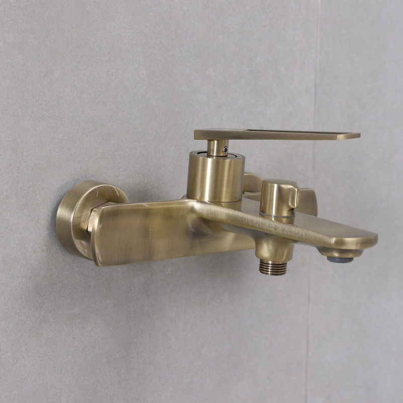 Danube Home Milano Sofia Brass Bath Shower Mixer Tap with Hand Shower, Brown