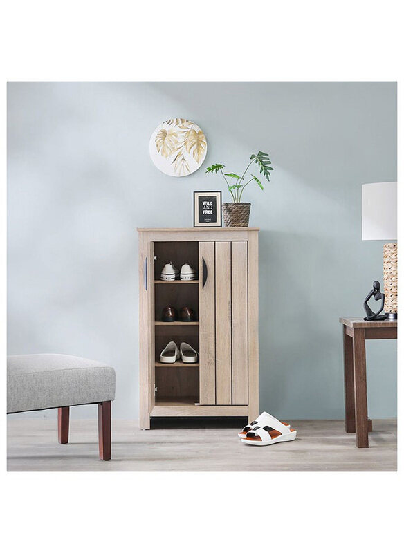 

Danube Home Prima 2 Door Modern Design Shoe Cabinet, Beige