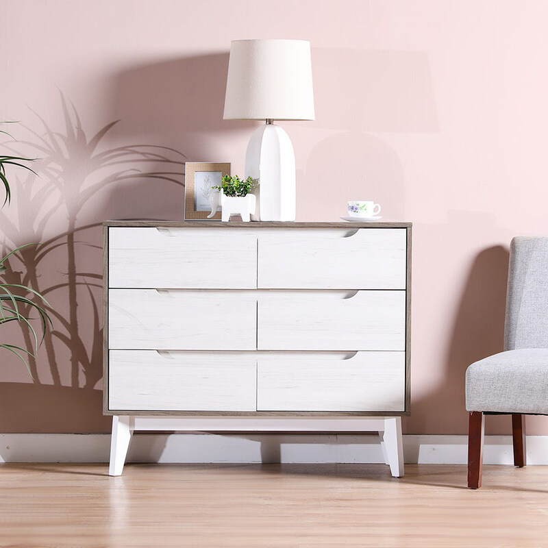 

Danube Home 6-Drawer Hazel Display Cabinet, White