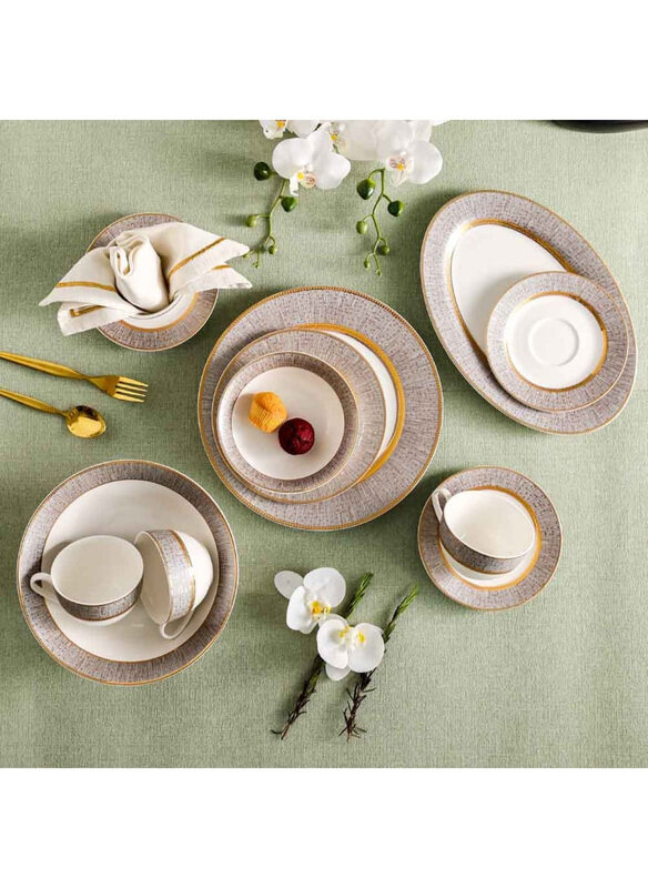 

Danube Home Royal 32-Piece New Bone China Dinner Set, 32 Pieces, Multicolour