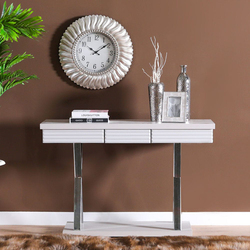 Danube Home Modern Design Seychelles Console Table, Power White/Silver