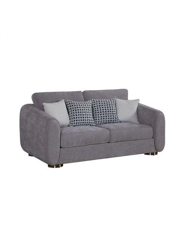 

Danube Home Hestia Modern Design 2-Seater Fabric Sofa, Light Grey