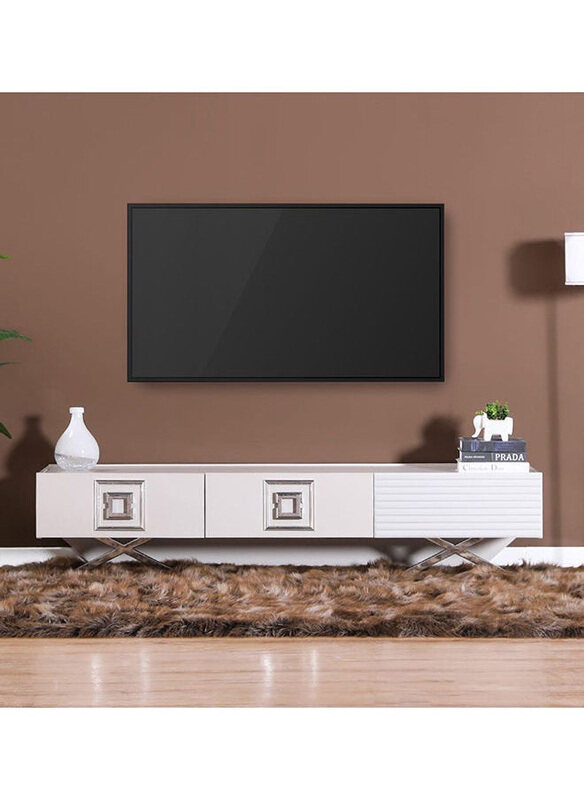 

Danube Home Seychelles Modern Design Wall Unit TV Cabinet, White