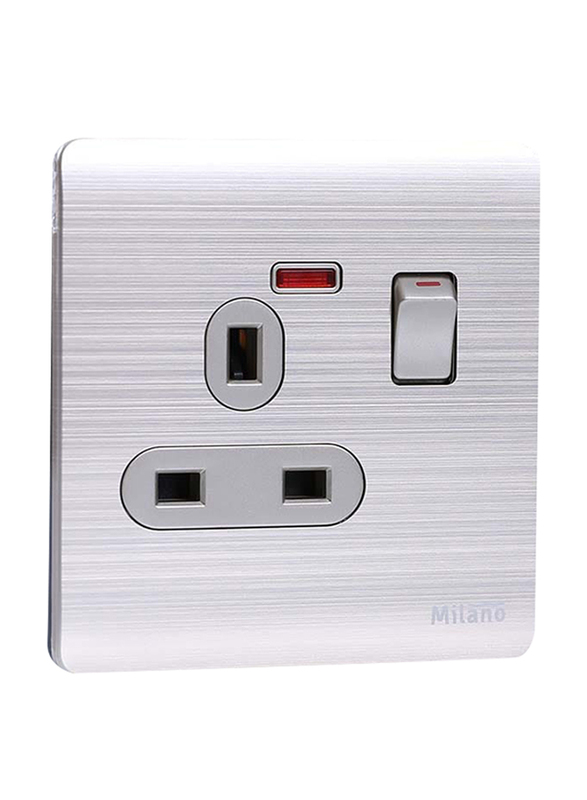 Danube Home Milano 13A Socket with Neon Gd, Gold