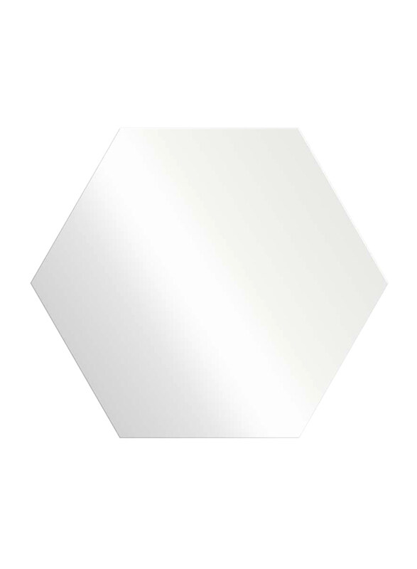 

Danube Home Petite Frameless Modern Wall Mounted Hexagon Mirror, Plain
