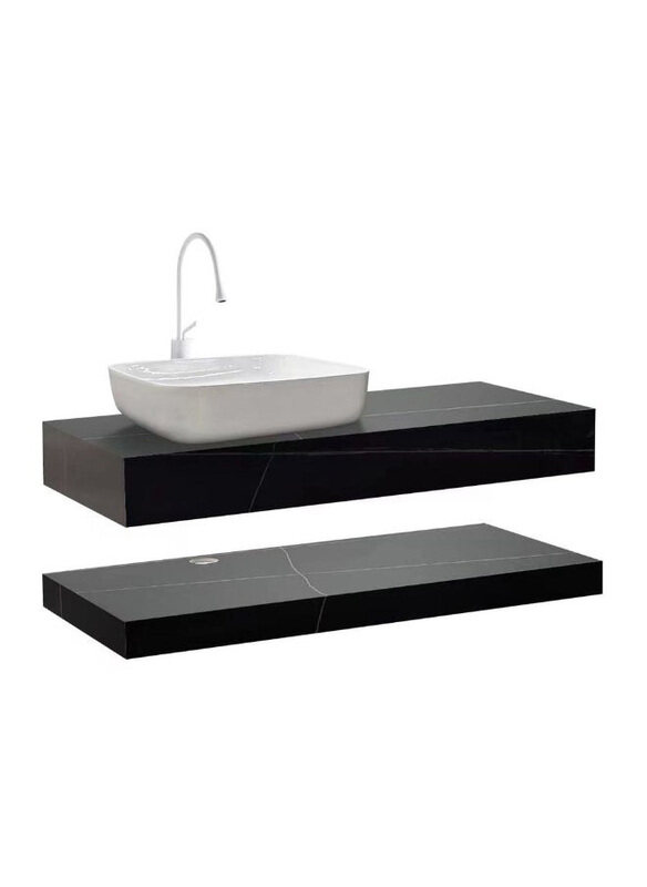 

Milano Plus Aoife Marble Single Counter Top Basin, Black