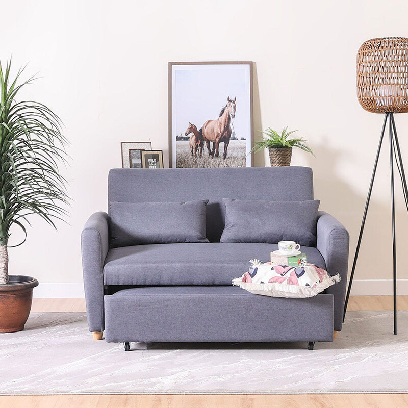 

Danube Home Alpha 2 Seater Fabric Sofabed, Dark Grey