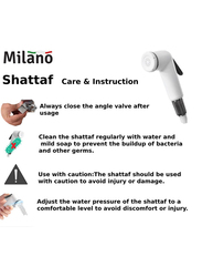 Danube Home Milano Omega Brass Shattaf Handheld Bidet Sprayer Set For Toilets, Bathroom, Lavatory, Chrome