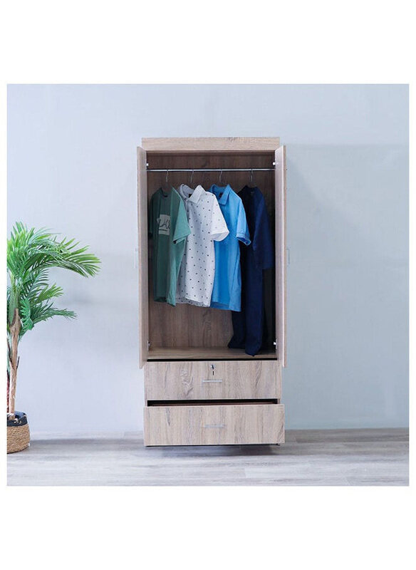 

Danube Home Sante 2 Door + 2 Drawer Wardrobe, Beige