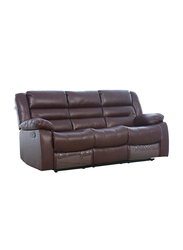 Danube Home Allende 3 Seater Fabric Motion Recliner, Brown