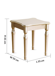 Danube Home Space Saving Square Mercedez End Table, Champagne