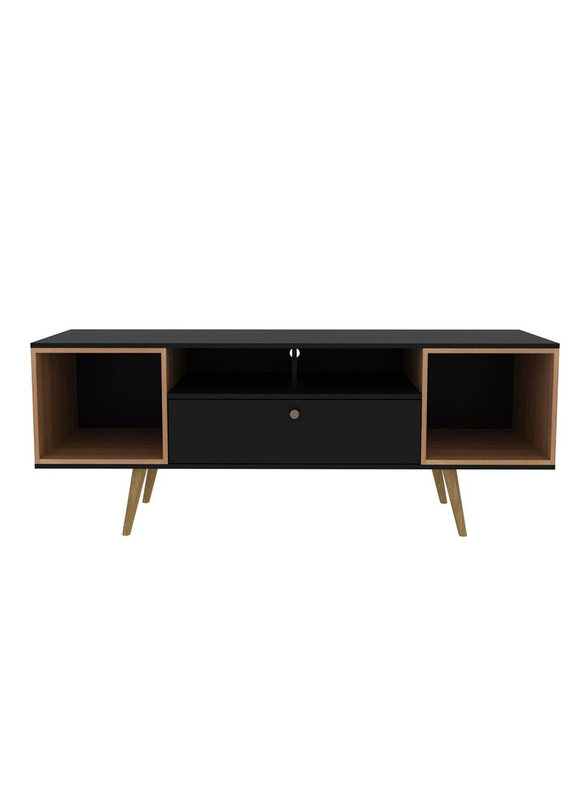 

Danube Home Rippler 65-Inch TV Unit, Black/Almond