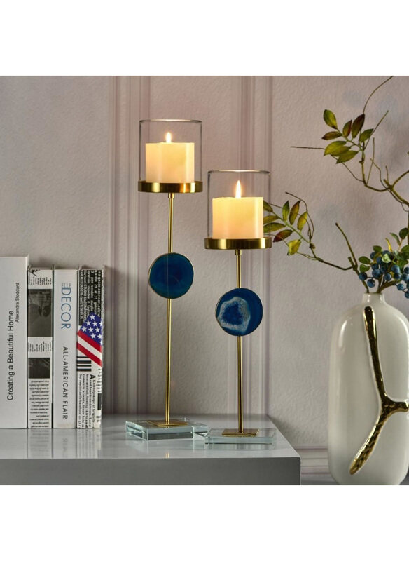 

Danube Home Serengeti Crystal Candle Holder, Gold
