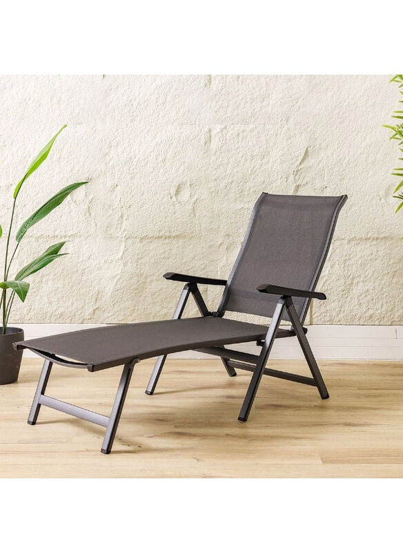 

Danube Home Winnie 1-Seater Sun Lounger, Dark Grey