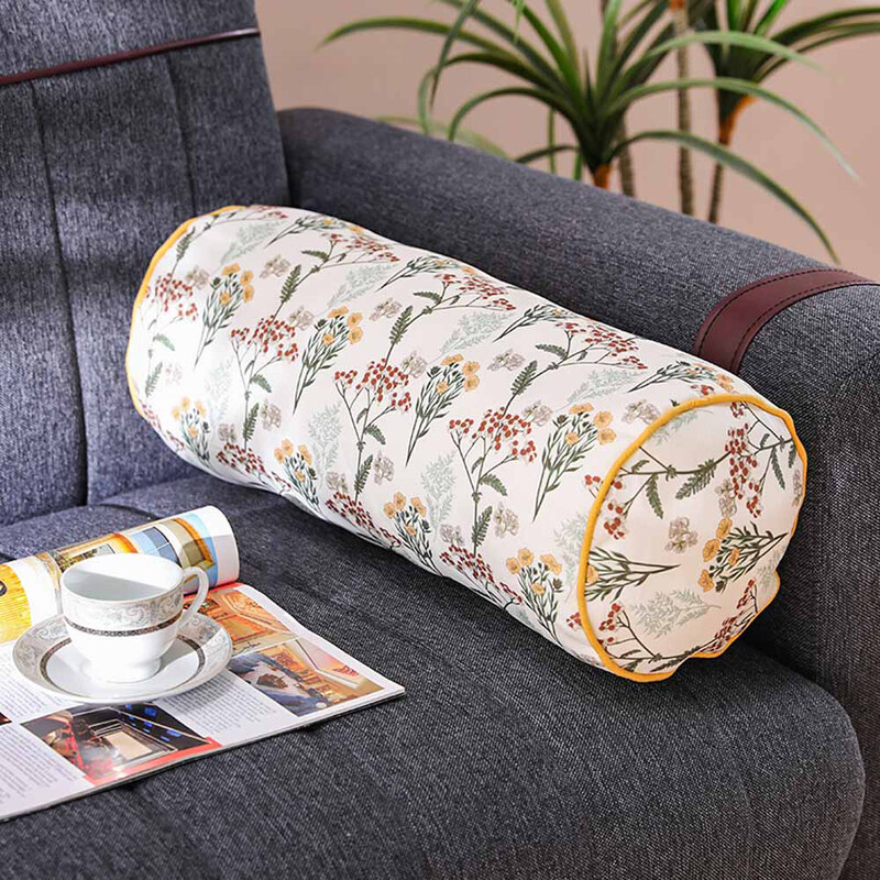 

Danube Home Euthopia Flora Bolster Poly Canvas Cushion Cover, 20 x 50cm, White