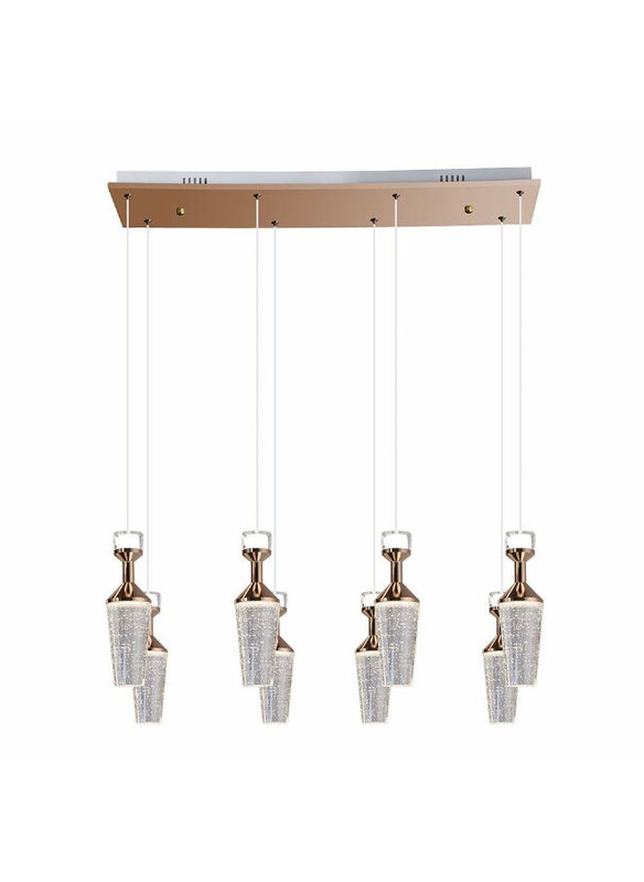 

Danube Home Valentino Stainless Steel Plus Aluminium Crystal Chandeliers Led, Gold/Clear