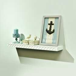 Danube Home Elizabeth Floating Shelf, White