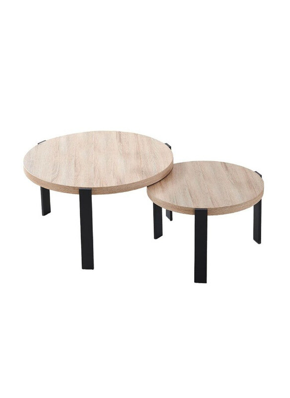 

Danube Home Carney Coffee Table, 2 Pieces, Oak/Black