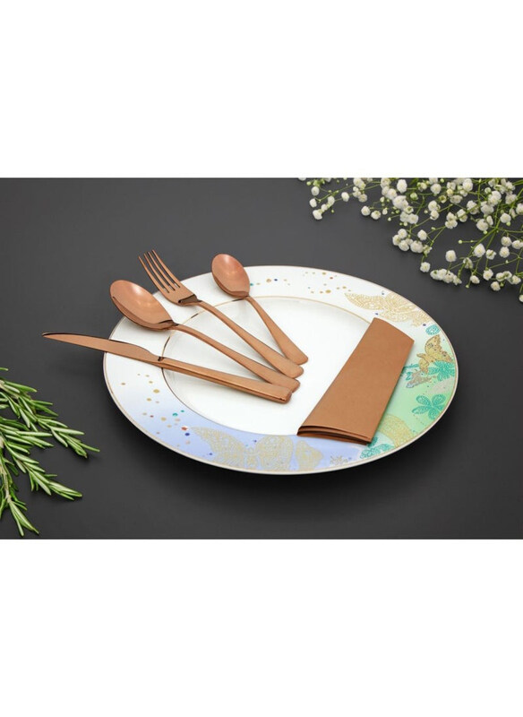 

Danube Home 24-Piece Lucia Cutlery Set, Copper