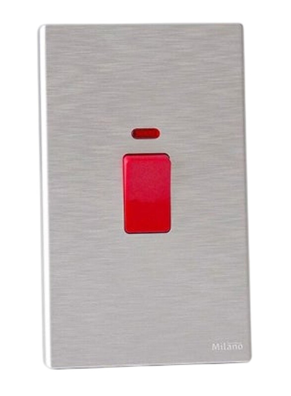 

Danube Home Milano 45A Dp Outlets Switch with Neon Electrical, Silver