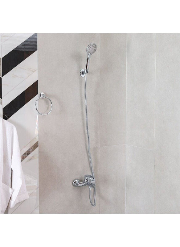 

Danube Home Milano Aliz Bath Shower Mixer Tap with Hand Shower, Chrome