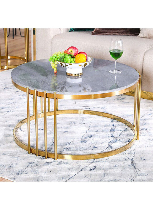 

Danube Home Armadillo Multifunctional Coffee Table, Grey/Gold