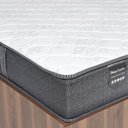 Danube Home Danube Home Sleep Comfo Bonnell Spring Mattress with 2 Pillow Free, White