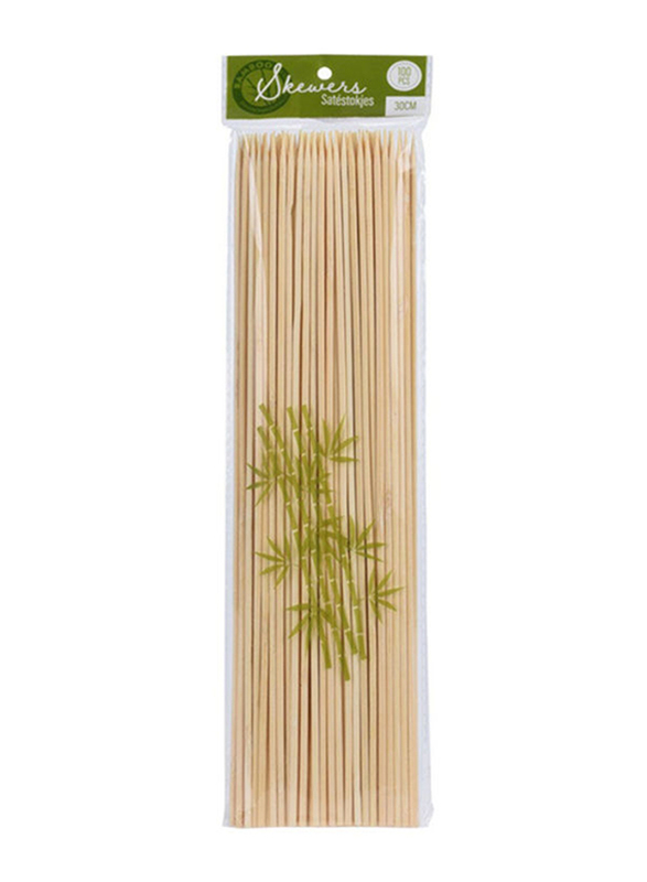 Danube Home 100-Piece Skewers Bamboo Set, Beige