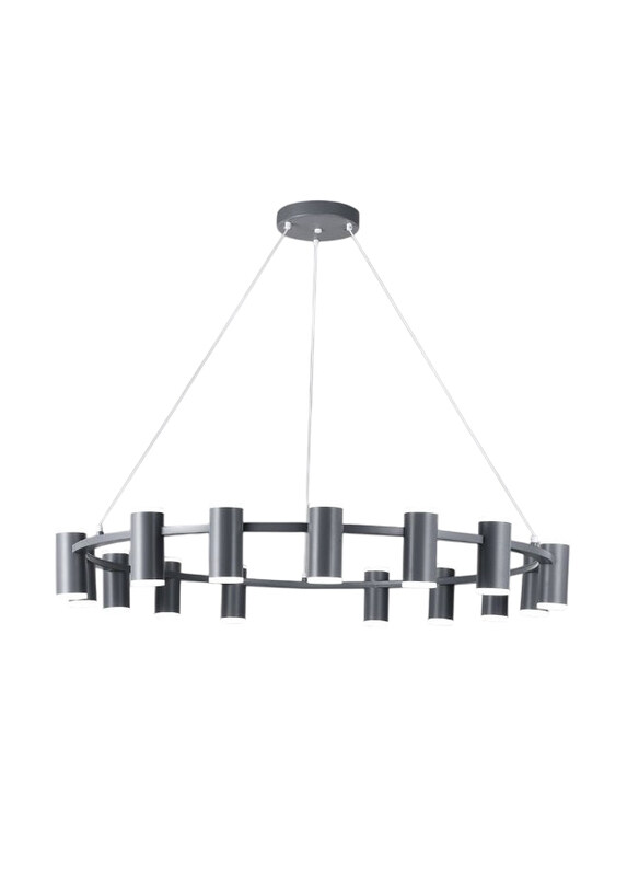 

Danube Home Luca Pendant, Metal + Acrylic, L 80 x W 80 x H 15, LED, Grey